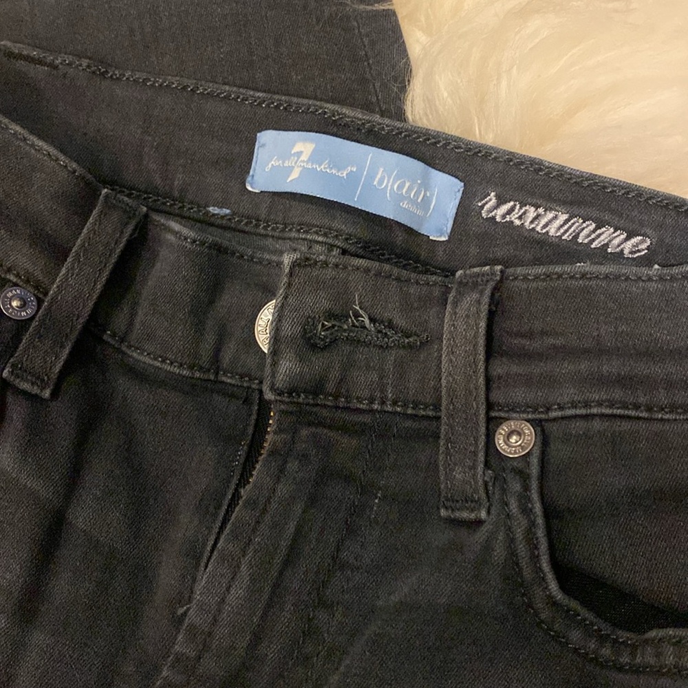 7 for all mankind. Women's /Dark Gray/Black Ankle Jeans size 24 - Picture 9 of 12